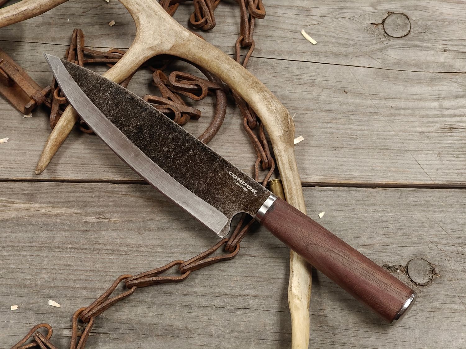 Condor Parrillero Gaucho 8.29" Chef Knife / Walnut Handles / Black Stonewash 440C