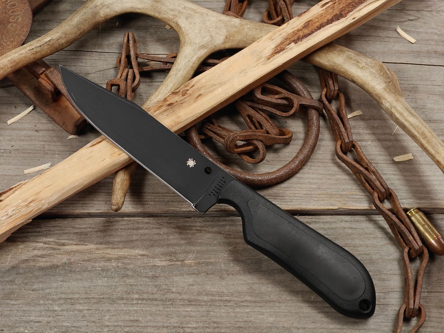Spyderco Fred Perrin Street Bowie 5" Fixed Blade / Black FRN / Black VG10