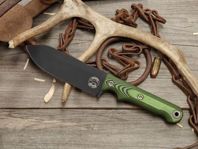 White River Knives Firecraft 5 5" Fixed Blade / Black &amp; Green G10 / BLack PVD CPM-S35VN