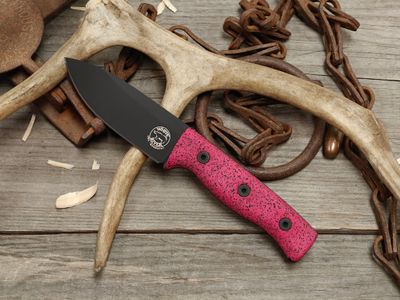 White River Knives Ursus Cub 3.5" Fixed Blade / Bubblegum Pink GripX / Black PVD Magnacut