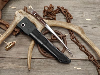 Myerchin Marlin Spike / 7" Stainless Steel / Black Leather Sheath