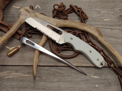 Myerchin OffShore System GEN II 4" P/S Fixed Blade / White G10 / Satin Stainless Steel w/ Marlin Spike