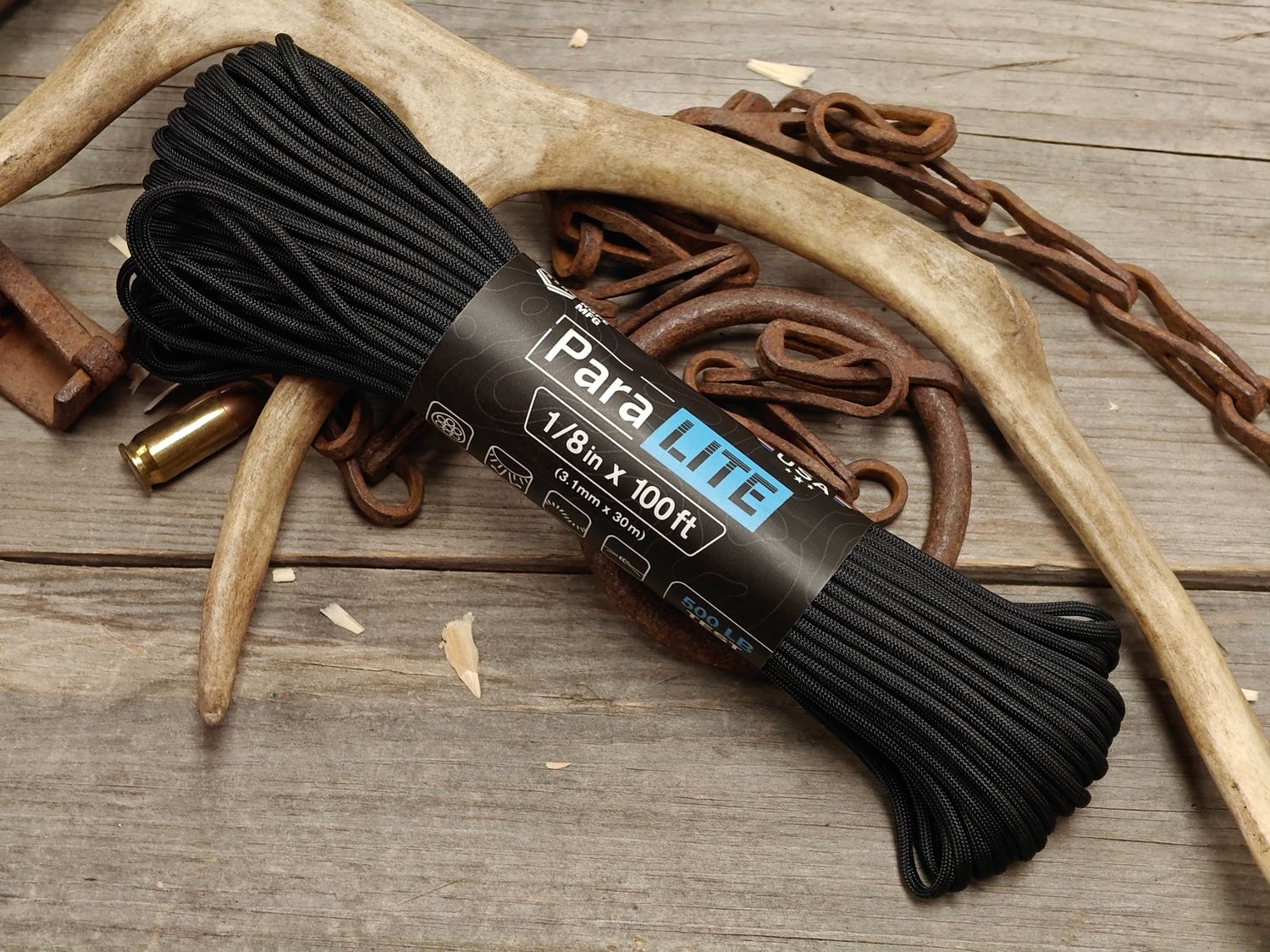 Atwood ParaLite Cord / Black / 100 FT / 1/8 in.
