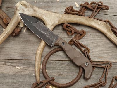 Triple Aught Design &amp; Wolf 40 Designs SEAF 4" Fixed Blade / Earth Brown G10 / Black Stonewash Nitro-V (Pre-Owned)