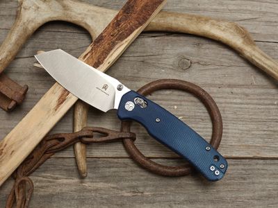 Bestech Knives Cicada's Wing 3" Crossbar Lock Folder / Blue Micarta / Satin 10Cr15MoV