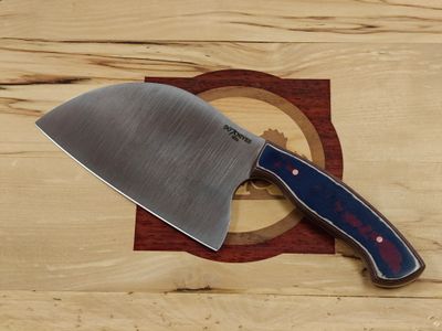 907Knives 5.5" Serbian Chef Knife / Multi-Color Richlite / Satin 14C28N