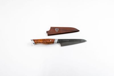 STEELPORT 4" Paring Knife / Oregon Big Leaf Maple Burl / Coffee Patina 52100 Carbon Steel