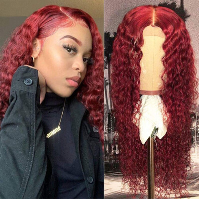 99J Hair Color Lace Front Wig Burgundy Wig Colored Human Hair Wigs