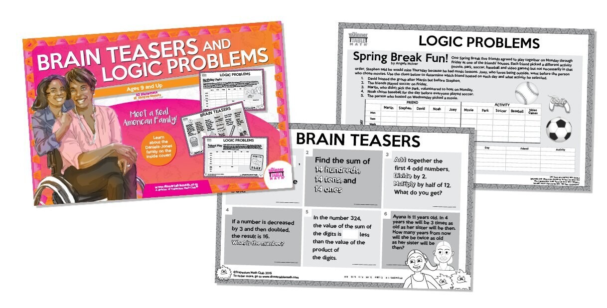 Real American Families - Logic Problems & Brainteasers (Ages 9 and up)