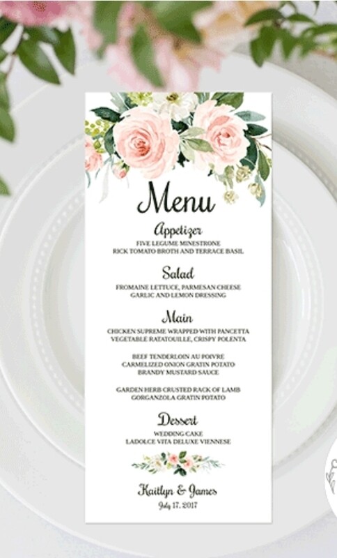 Menu cards