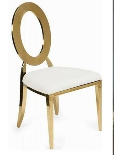Gold circle back chair