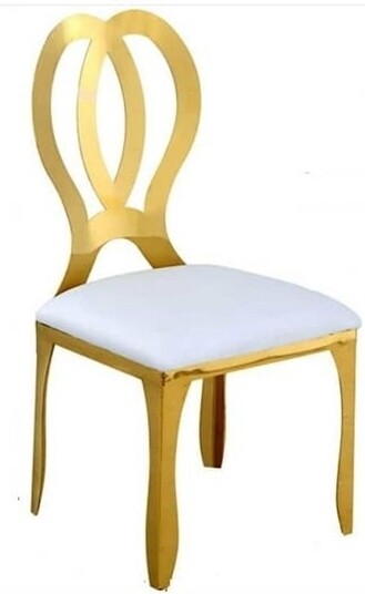 Gold x back chair