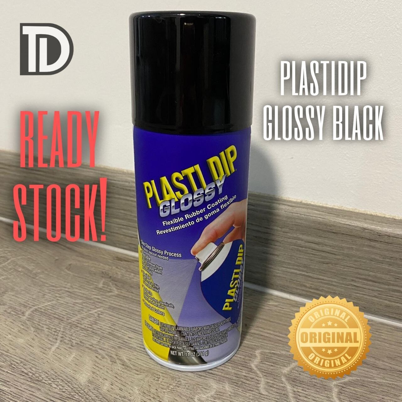 Plastidip Glossy Black Plasti Dip Spray Gloss Black Rubber Paint Aerosol  Spray Can Rubberised Paint (Made in USA)