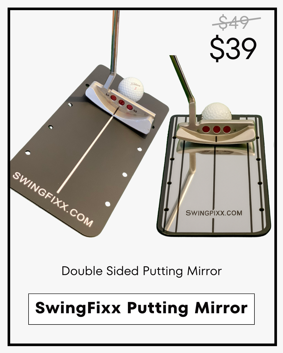 Double-Sided Putting Mirror