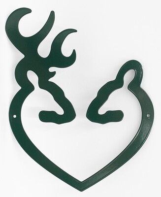 Deer Heart Metal Art Sign