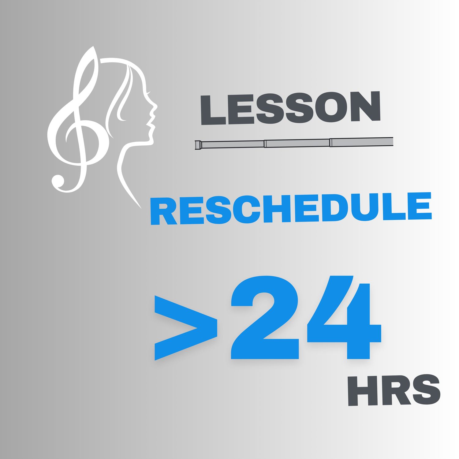 Lesson Reschedule Fee ($20 to change your booking to a new time provided more than 24 hours notice given in writing).
