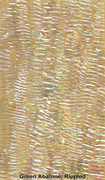 Veneer Sheet: Green Abalone Rippled