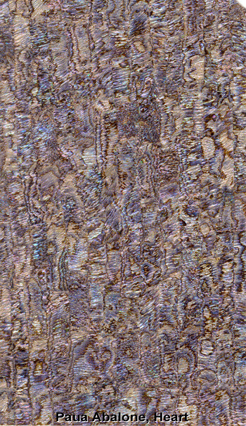 Veneer Sheet: Paua Abalone Heart