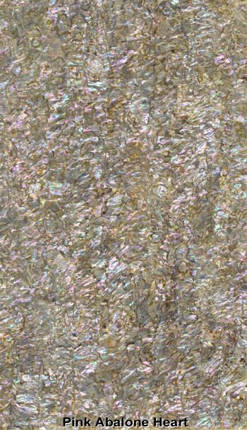 Veneer Sheet: Pink Abalone Heart