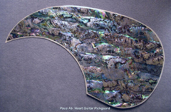 Paua Heart Pickguard - Store - Duke of Pearl