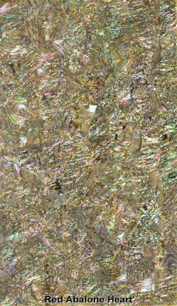 Veneer Sheet: Red Abalone Heart