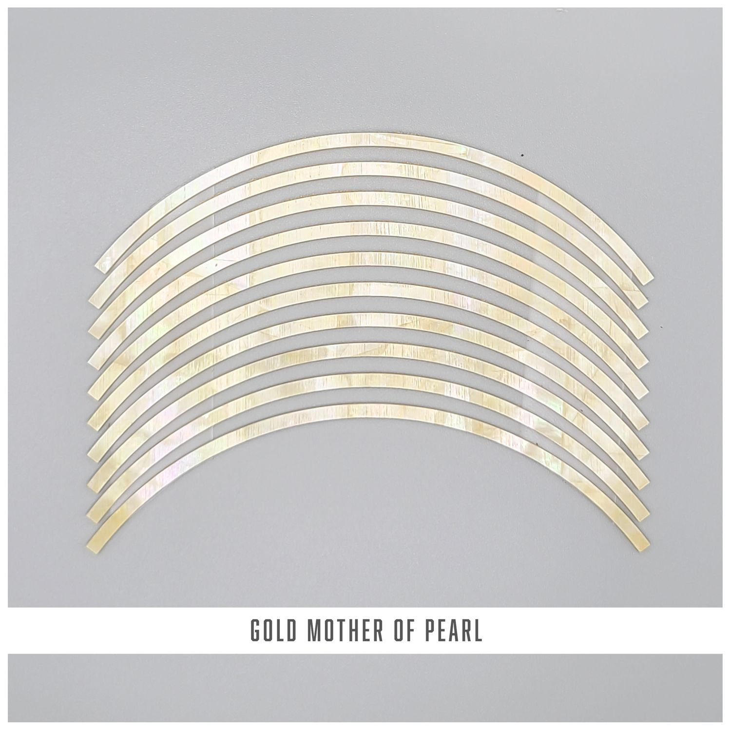 Curved Strips: Gold MOP Ply