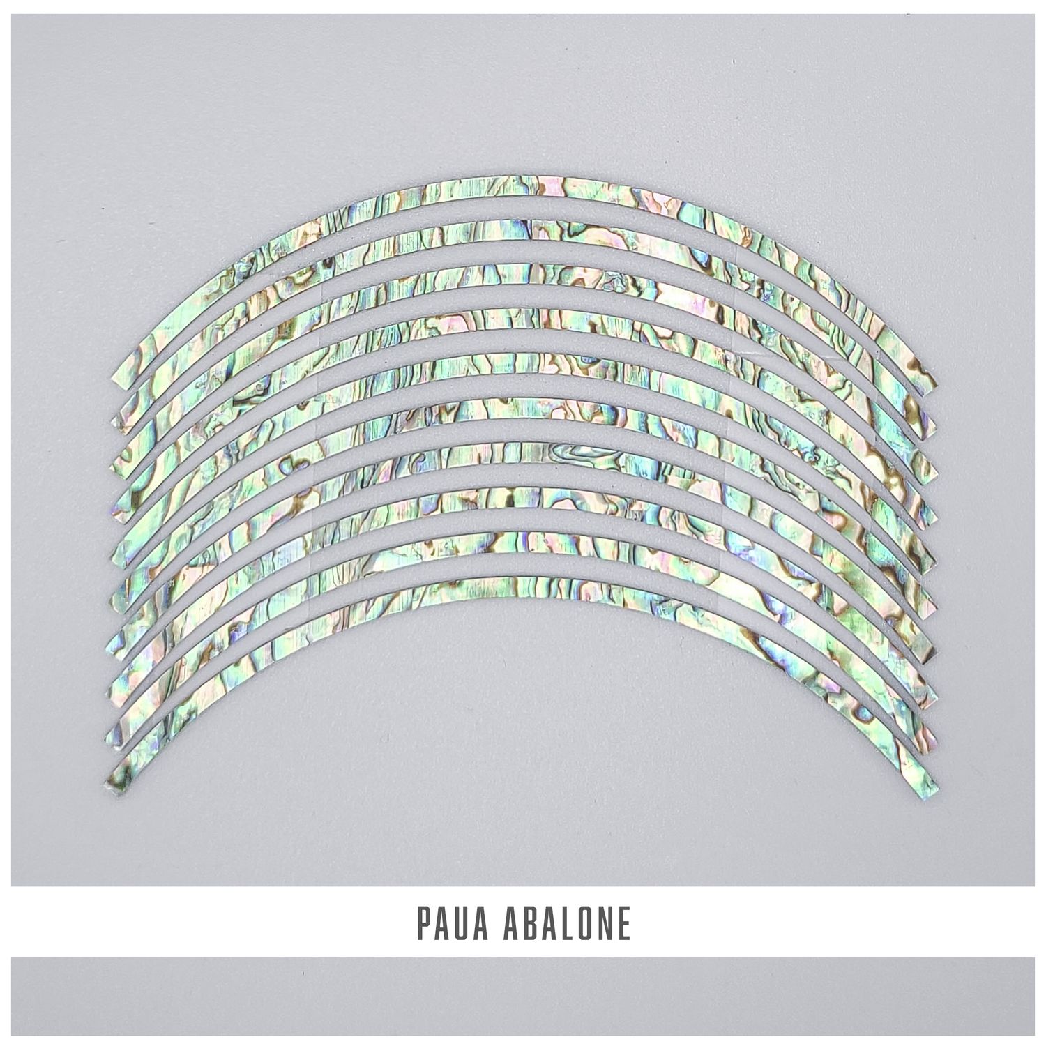 Curved Strips: Paua Abalone Ply