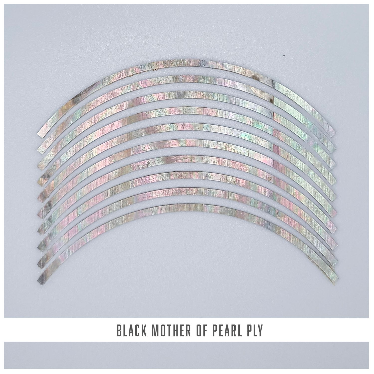 Curved Strips: Black MOP Ply
