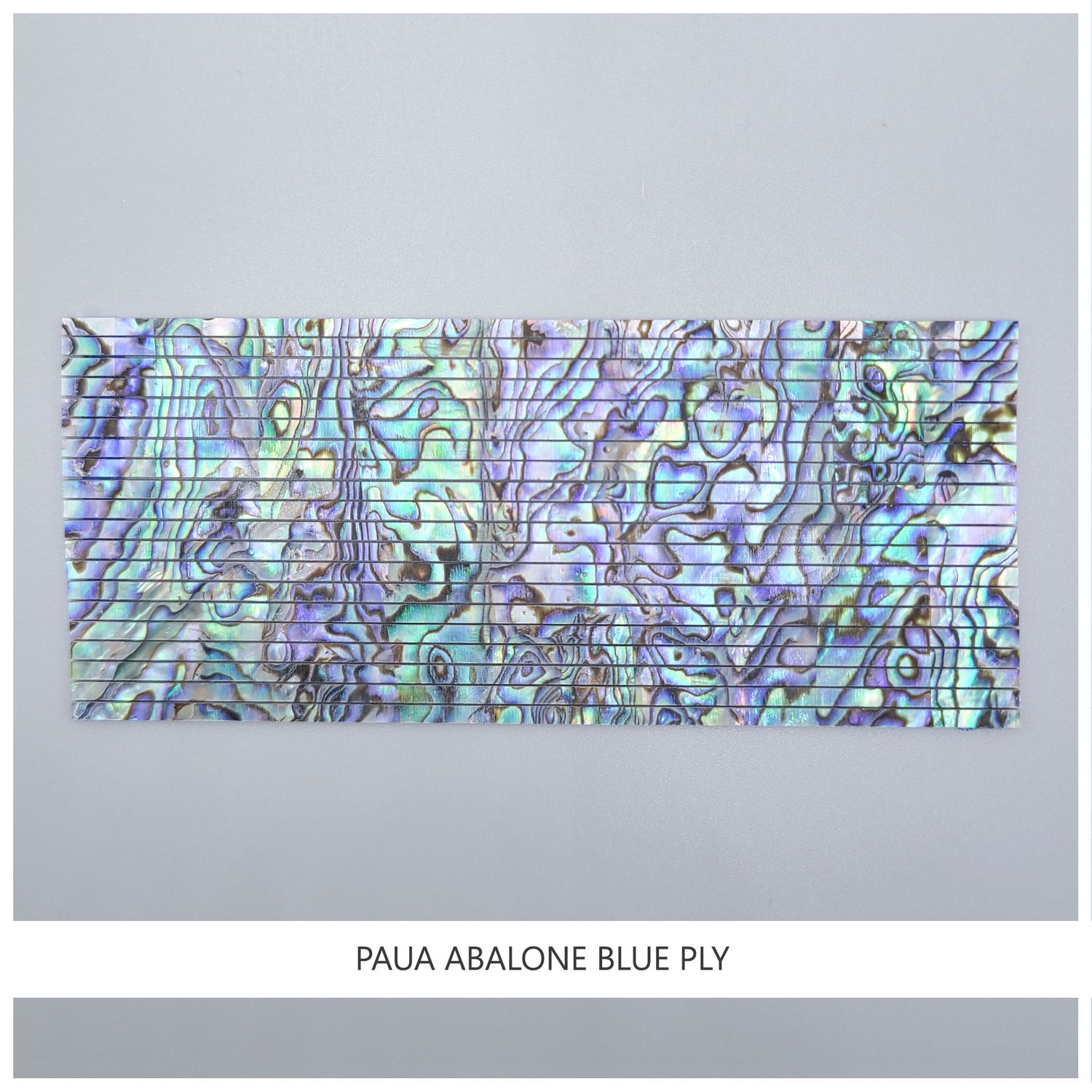 Straight Strips: Paua Abalone Blue Ply