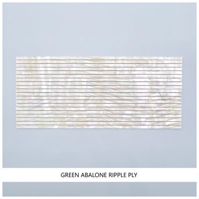 Straight Strips: Green Abalone Rippled Ply