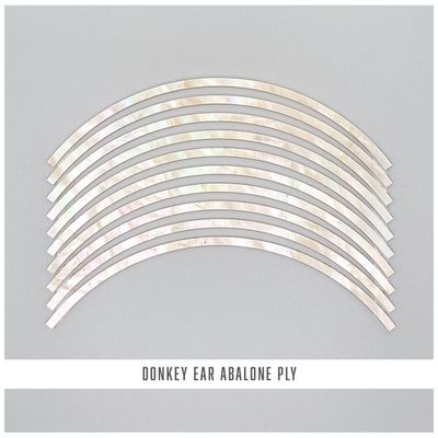 Curved Strips: Donkey Ear Abalone Ply