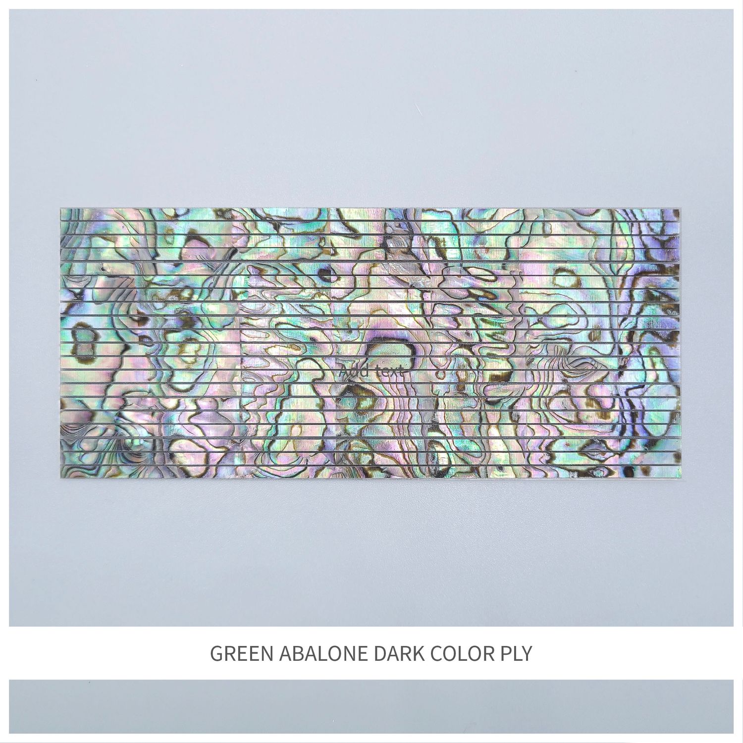 Straight Strips: Green Abalone Dark Color Ply