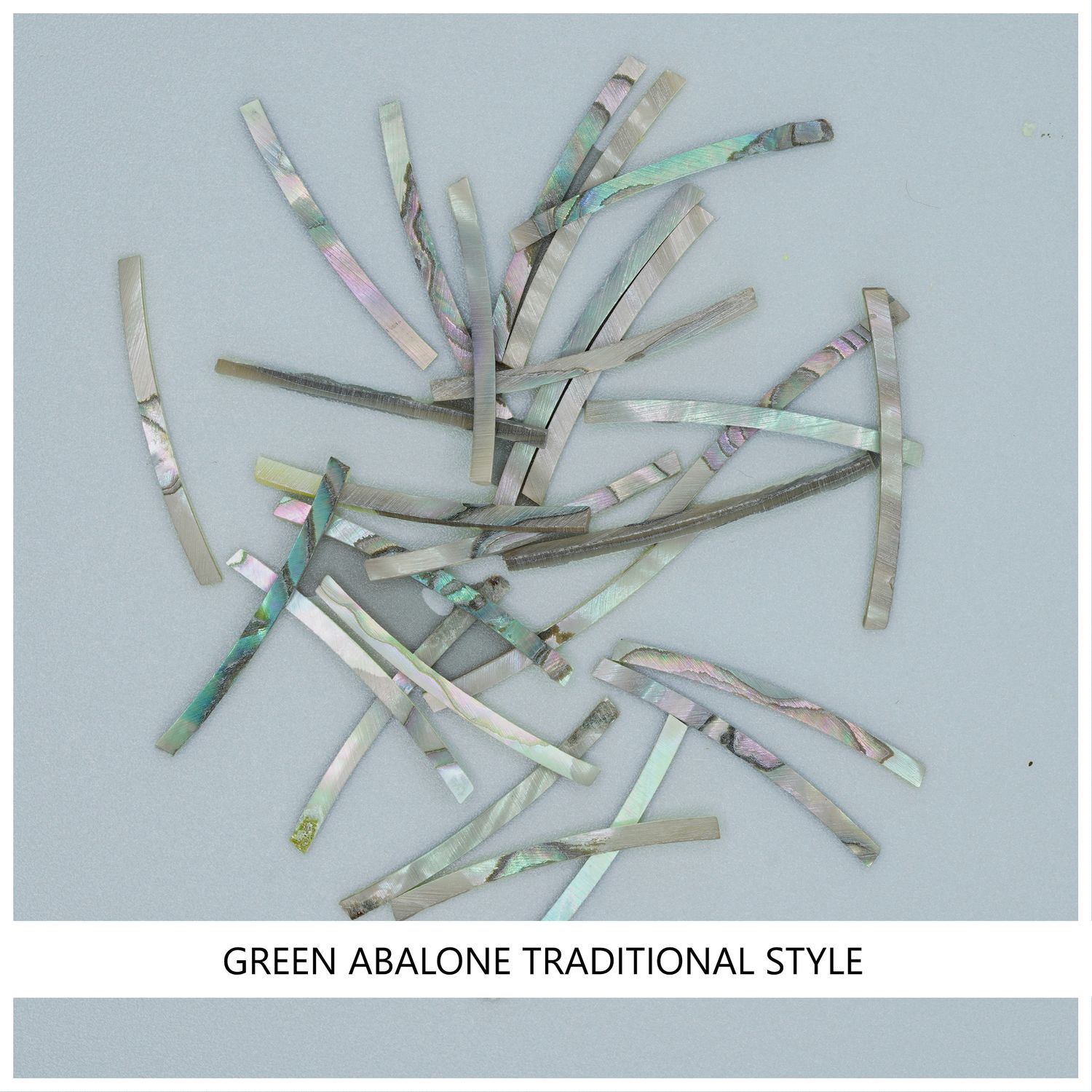 Curved Strips: Green Abalone Traditional Style