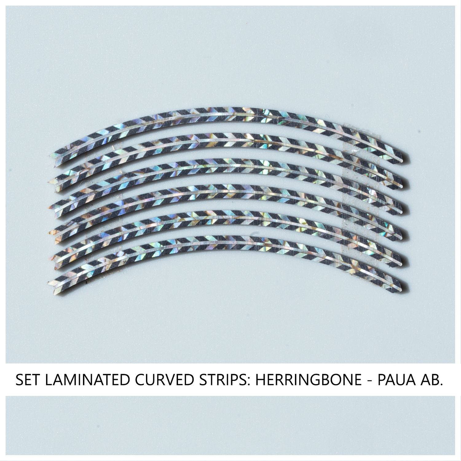 Herringbone Curved Strip Set: Paua Abalone