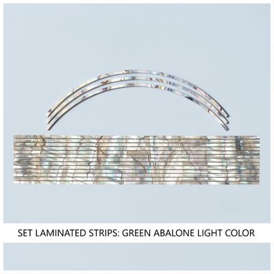 Laminated Strip Set: Green Abalone, Light Color