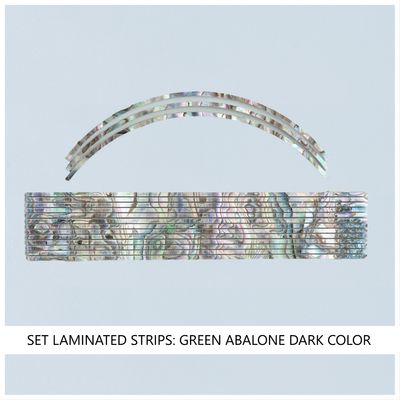 Laminated Strip Set: Green Abalone, Dark Color