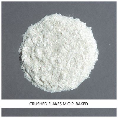 Crushed Shell Flakes, White M.O.P., baked