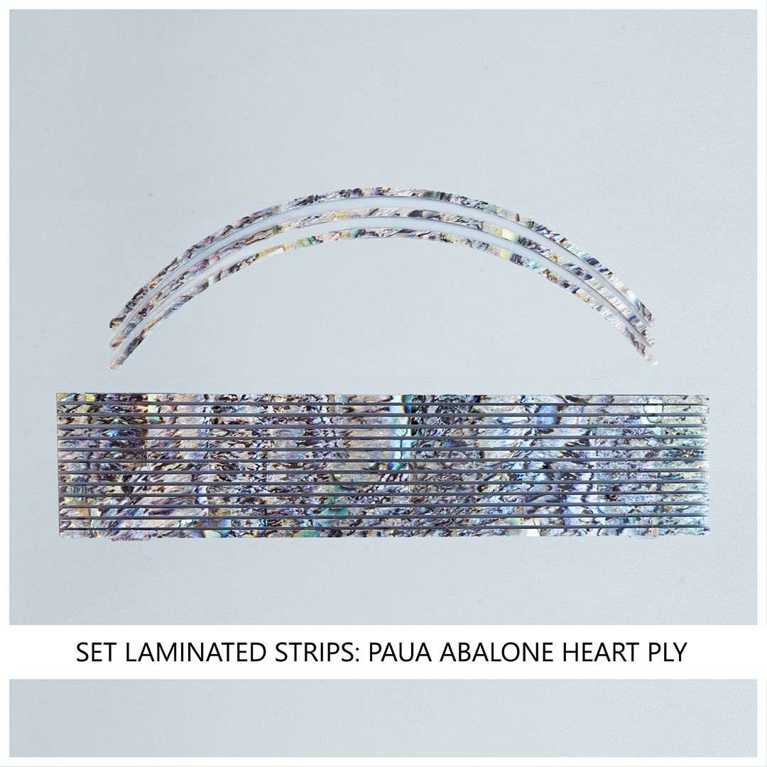 Laminated Strip Set: Paua Abalone Heart