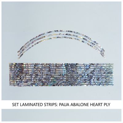 Laminated Strip Set: Paua Abalone Heart
