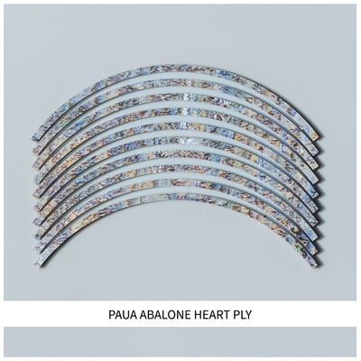 Curved Strips: Paua Abalone Heart Ply