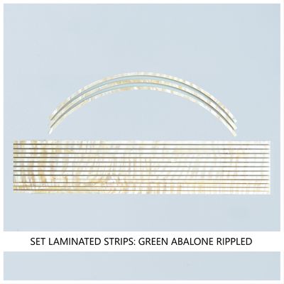 Laminated Strip Set: Green Abalone Rippled