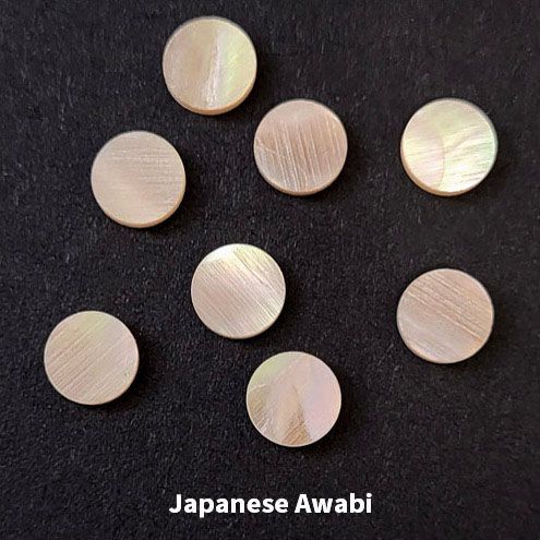 Dots: Japanese Awabi Abalone, .060" thickness