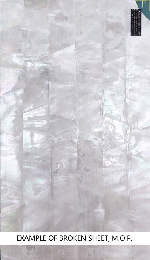 Discounted: Veneer Ply Sheet: Slightly Damaged, Type: VP-MOP-060 - Veneer Ply Sheet: White MOP .060" (Pinctada maxima; Australia)