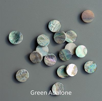 Dots: Green Abalone, .060" thickness