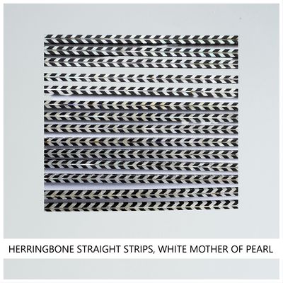 Herringbone Straight Strips: White M.O.P
