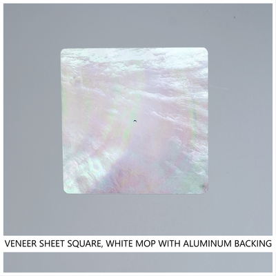 Veneer Sheet Square: White MOP with Aluminum Backing