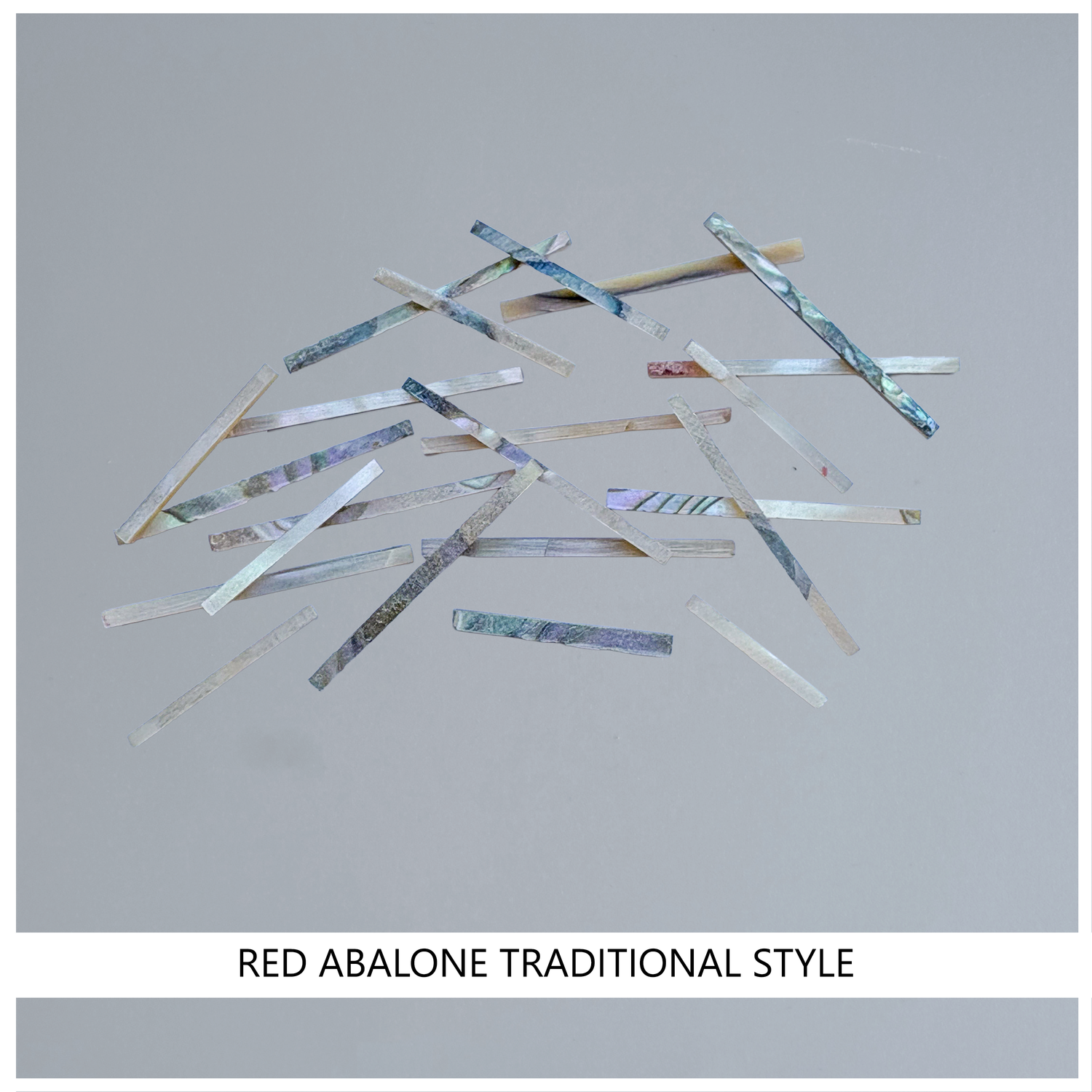 Straight Strips: Red Abalone Traditional Style