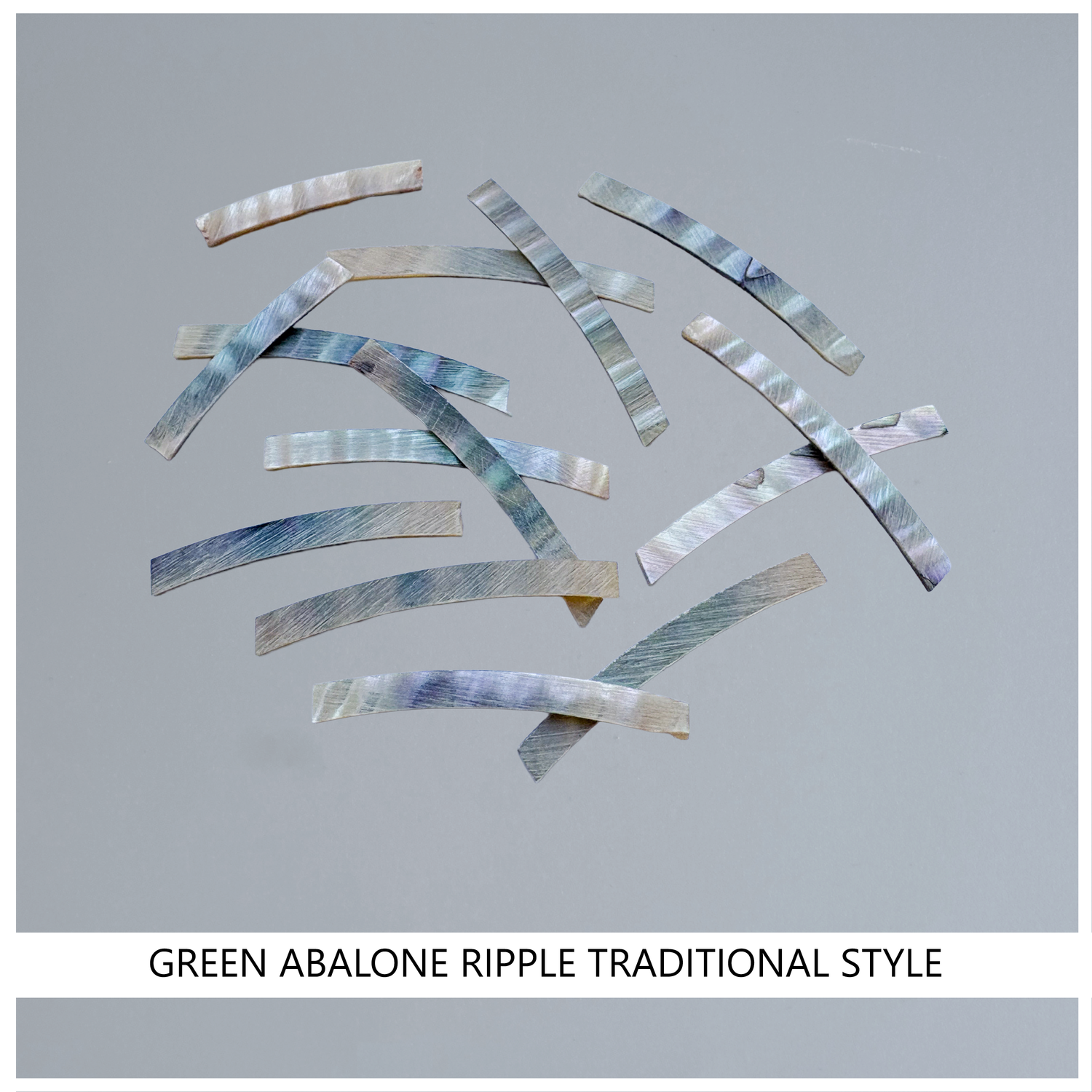 Curved Strips: Green Abalone Ripple Traditional Style