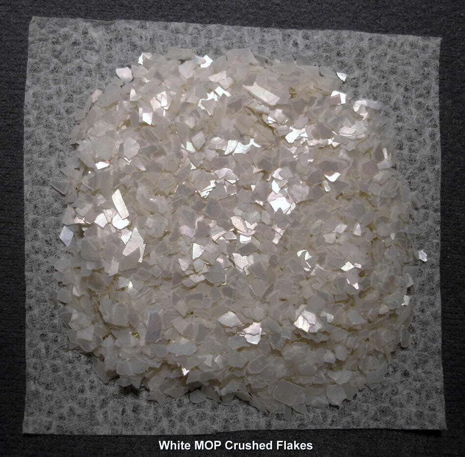 Crushed Shell Flakes, White MOP