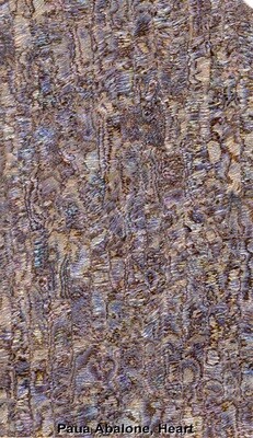 Veneer Sheet: Paua Abalone Heart